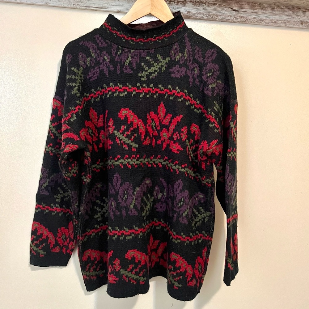 Vintage 80s Acrylic granny sweater